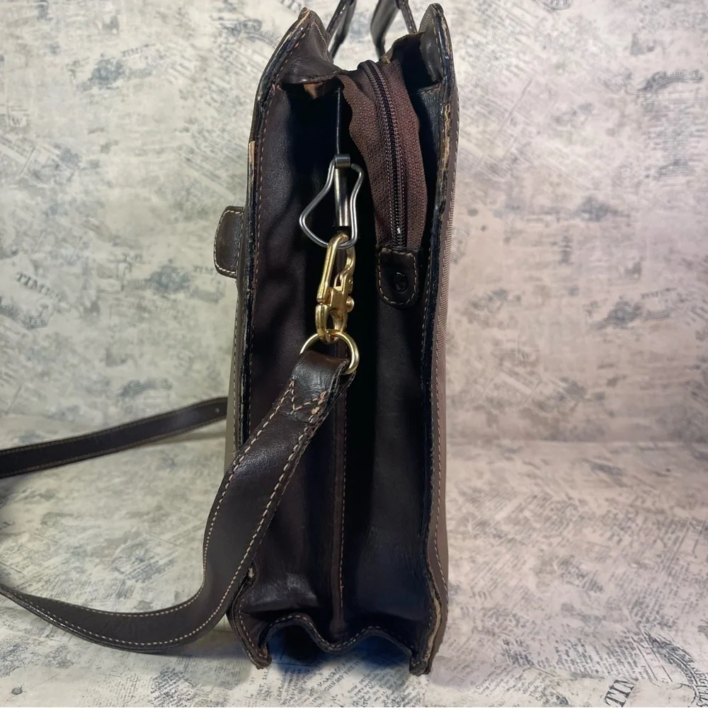 Rare Vintage Gucci Knight Crest Canvas & Leather Briefcase | Made in Italy